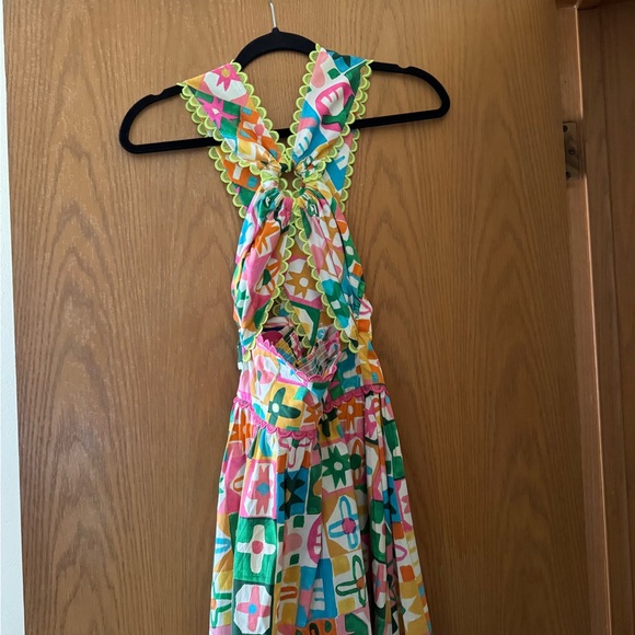 NWT Celia B Colorful Geometric Print Halter Dress - Picture 3 of 10